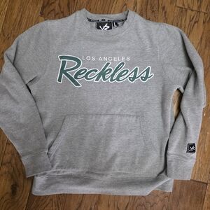 Young & Reckless Gray Pullover with White Logo sz Large